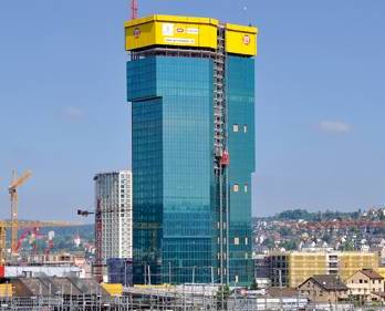 Prime Tower Zürich, 1340m2 Beläge, 6780lm Fugen